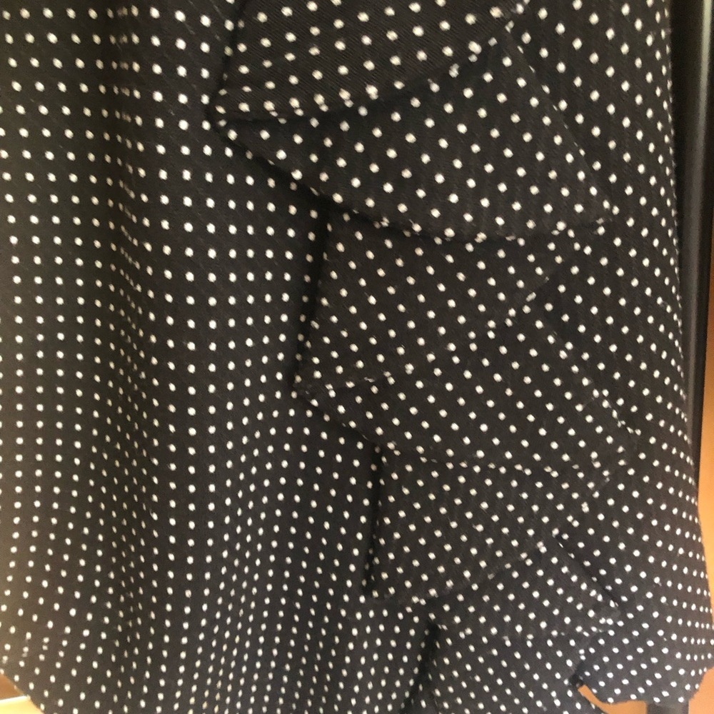 Eva Franco Black & White polka dot skirt wool & cotton blend USA made Size 4 - Picture 5 of 12